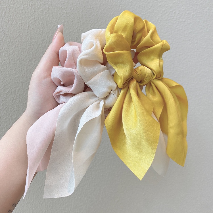 Dây buộc tóc ruy băng thắt nơ phong cách Hàn Quốc cho nữ