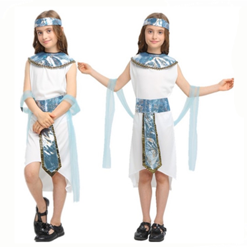 Halloween Trẻ em Bé trai Cô gái Ai Cập Trang phục Ai Cập Cosplay Pharaoh Cleopatra Bộ cho Quần áo Trẻ em