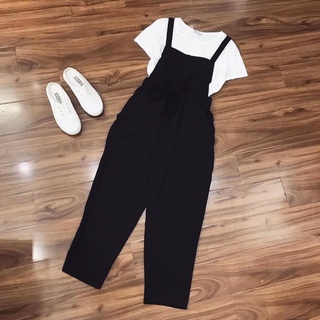 Set Quần Yếm Bigsize Nữ Mập Fashion Set Áo Yếm Bigsize Áo Co Dãn Tốt Yếm Kaki Mềm Che Khuyết Điểm Đủ Size50-90kg QU0004