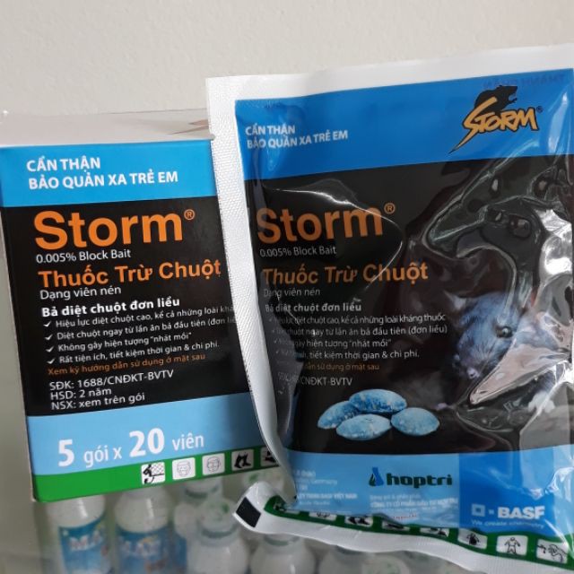 Combo 20 gói thuốc diệt chuột Storm (20 viên)