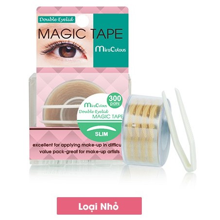 Miếng dán kích mi trong suốt mềm mại MiraCulous Magic Tape Hàn Quốc (300 miếng)(Nhỏ) - Hàng chính hãng