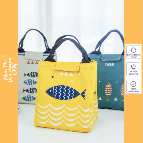 Túi đựng hộp cơm giữ nhiệt cao cấp hình cá 88042