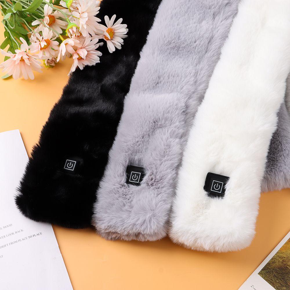 Khăn Choàng Cổ Bằng Điện Phối Lông Giữ Ấm Mùa Đông
