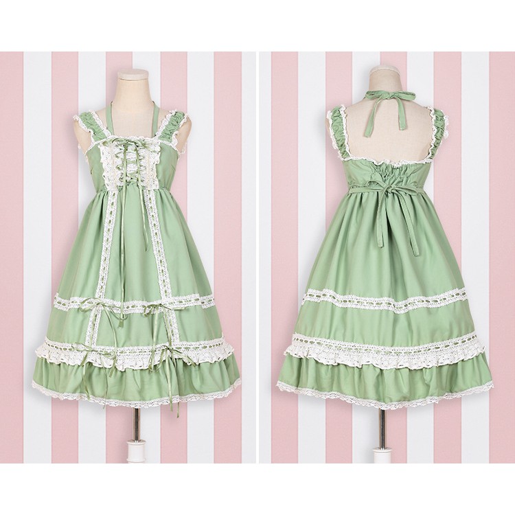 YAS0268-Set váy lolita babydoll phối ren