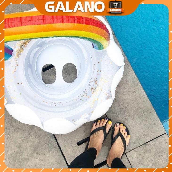 Phao Bơi Cho Bé GALANO Phao Bơi Trẻ Em Xỏ Chân Chống Lật An Toàn Bơi Lội Hình Cầu Vồng Cực Yêu SS-001262