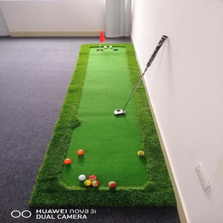 Thảm tập golf put kích thước 0.5m x 3m, 0.6m x 3m, 0.7m x 3m - KM hố cờ inox và 3 bóng tập