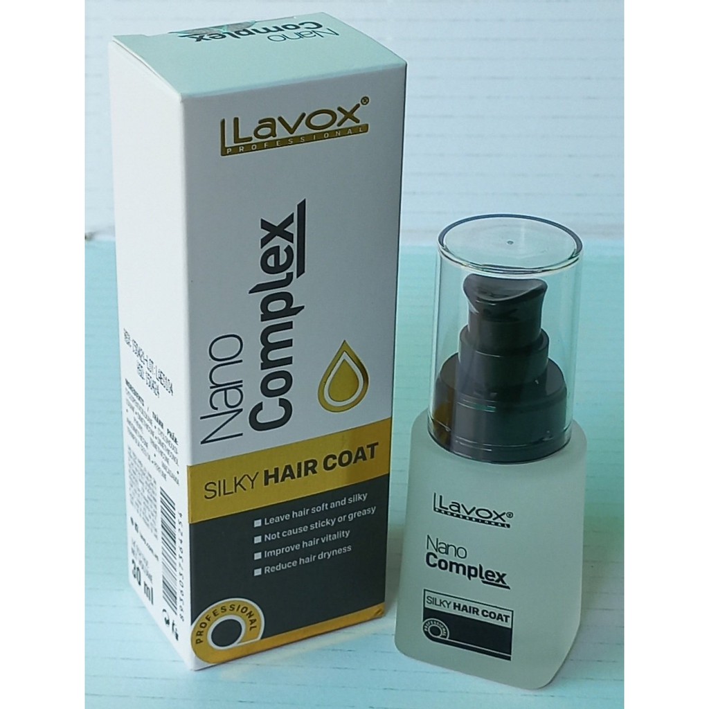 [uốn duỗi] Dưỡng bóng tóc siêu bóng mượt Lavox Nano Complex Silky Hair Coat hỗ 30ml (chai thủy Tinh)