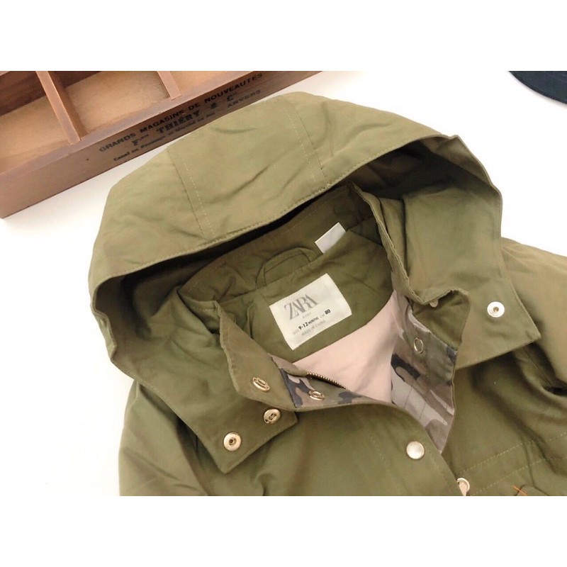 Áo parka Zara màu rêu