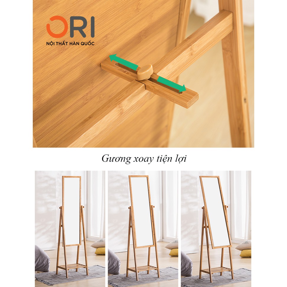 Gương Soi Liền Kệ Núm Xoay Đa Năng - A MIRROR SHELF - ORI NỘI THẤT HÀN QUỐC