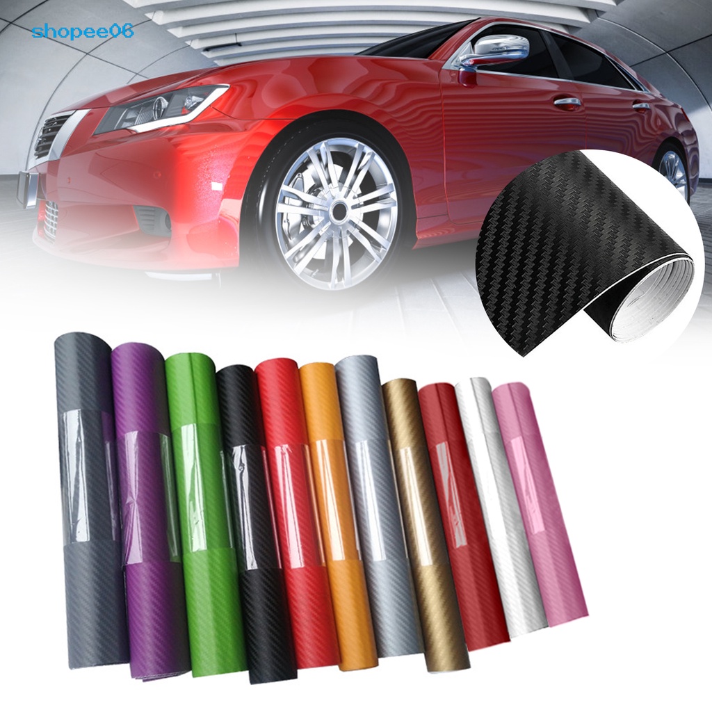 Miếng Dán Sợi Carbon 3D Trang Trí Xe Hơi Chống Thấm Nước Kích Thước 30X127Cm