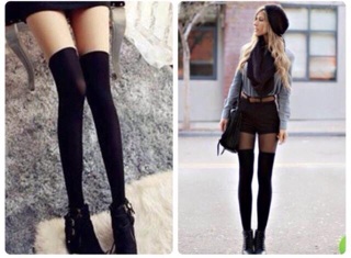 Quần Tất Giả Boot Trơn Đen