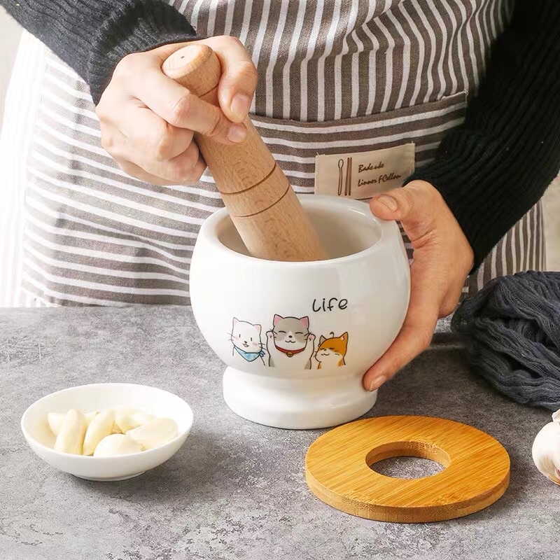 BỘ CHÀY CỐI DÃ HÀNH , TỎI BẰNG SỨ CAO CẤP IN HÌNH NGHỘ NGHĨNH.HQ