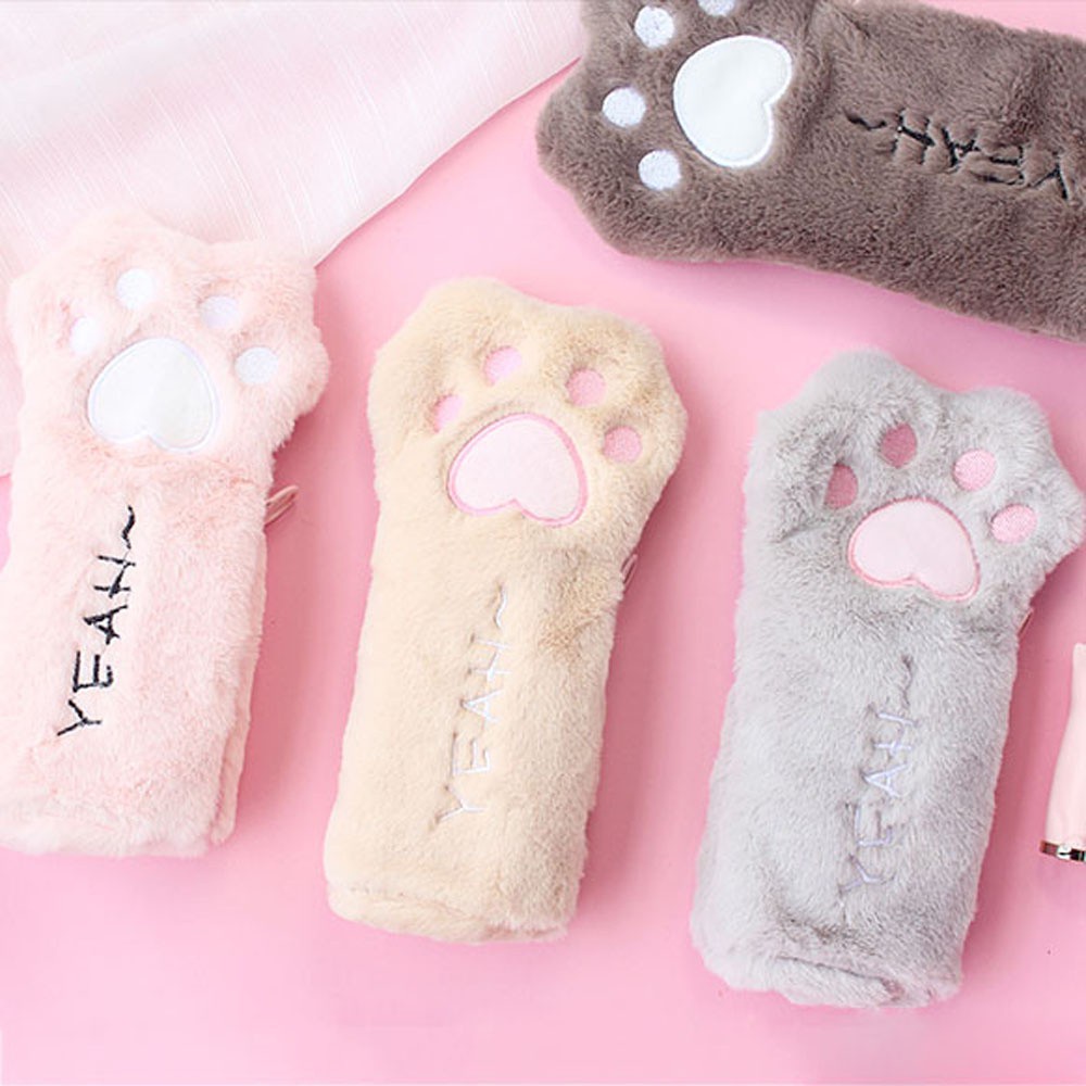 1 Túi Đựng Bút Bằng Vải Bông Mềm Cỡ Lớn Họa Tiết Hoạt Hình Nhiều Màu Dễ Thương Cho Bé