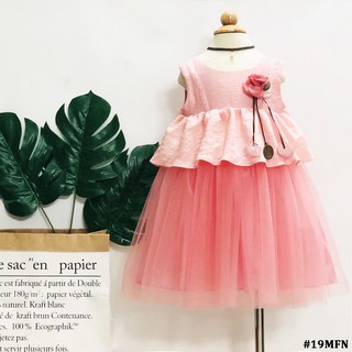 Đầm Voan Dự Tiệc Xinh Xắn 2 Lớp Phối Lưới bé gái BabyBean