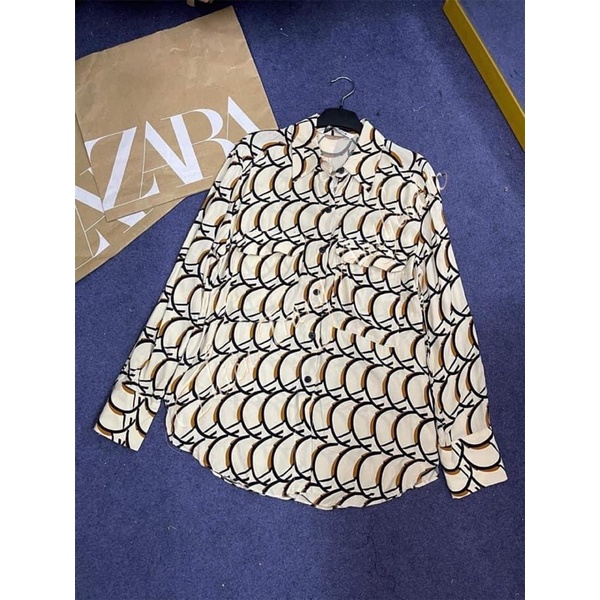 Sơ mi Zara họa tiết màu vàn cực xinh