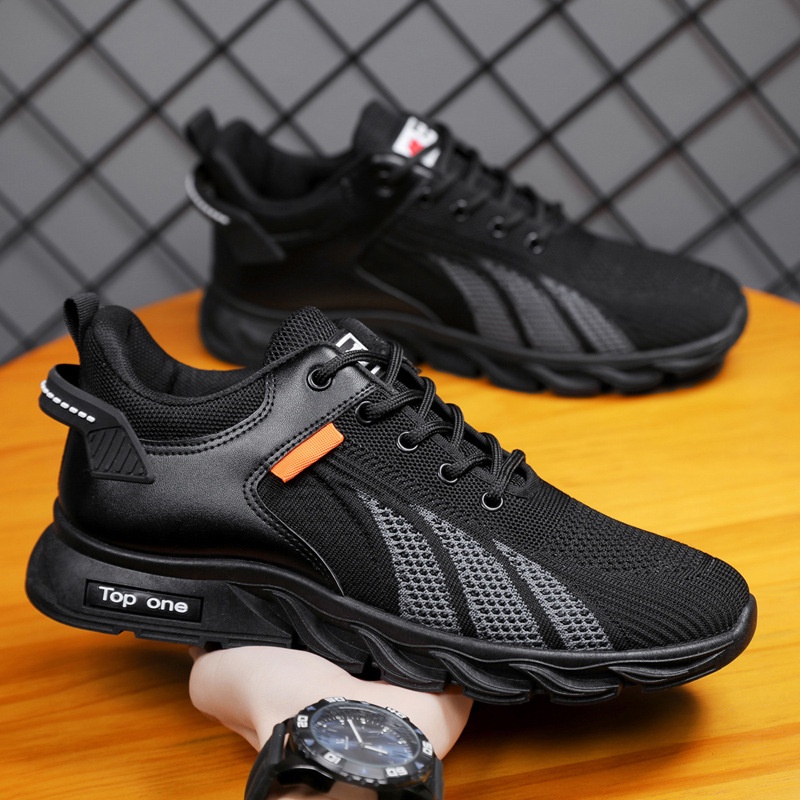 Giày Thể Thao Nam GEMI - Giày Sneaker Màu Đen Trắng - Đen, Giày Thể Thao Đế Êm , Vải Thoáng, Khử Mùi - G5030