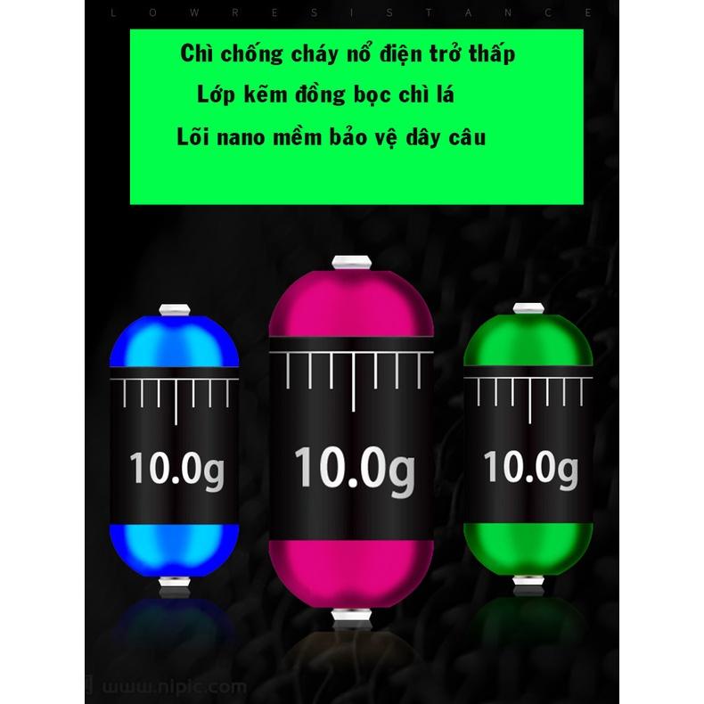 [FreeShip] Chì Câu Cá Săn Hàng, Chì Lá Lõi Kép Chống Nổ Chuyên Câu Đài Câu Đơn Cao Cấp