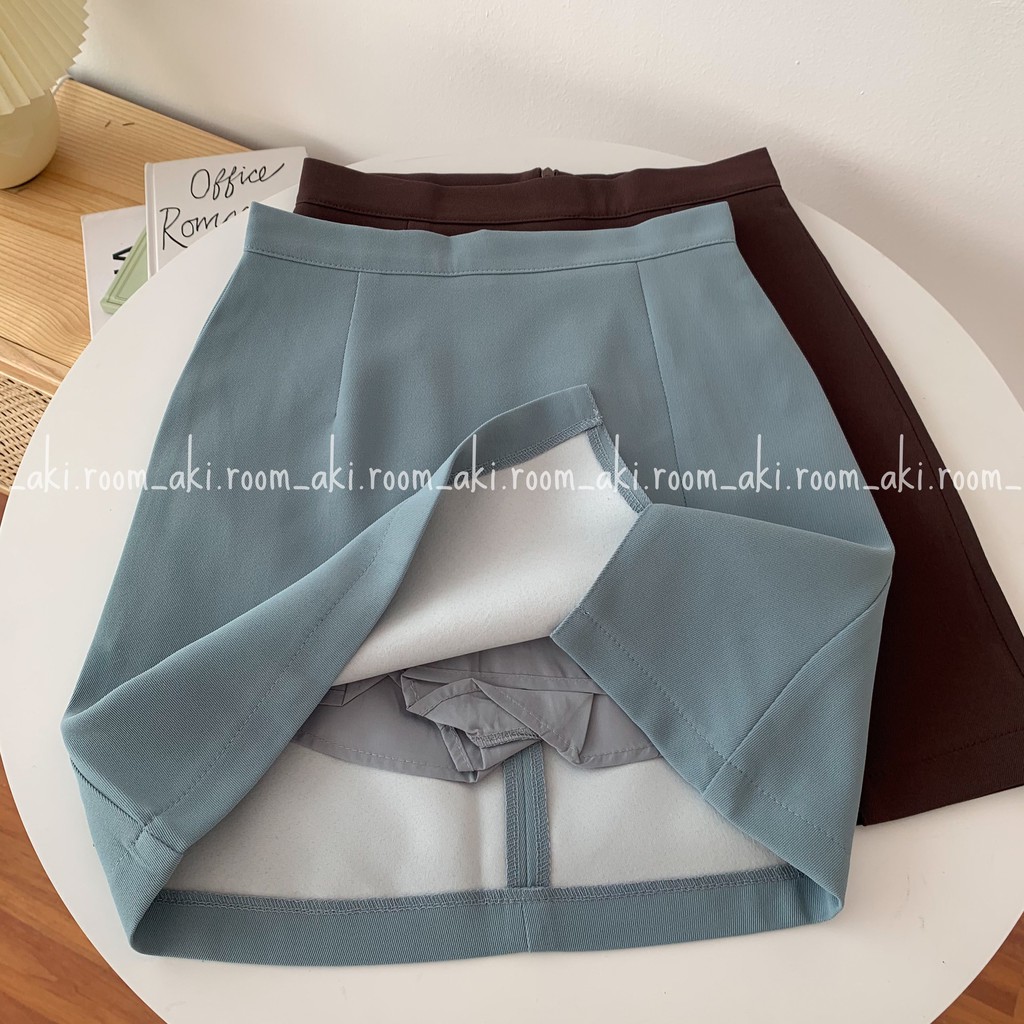 Chân váy ngắn trơn dáng A xẻ bên đùi (có lót quần) | BigBuy360 - bigbuy360.vn