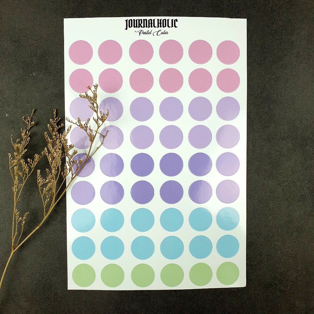 Sticker Round Pastel Collection Journalholic