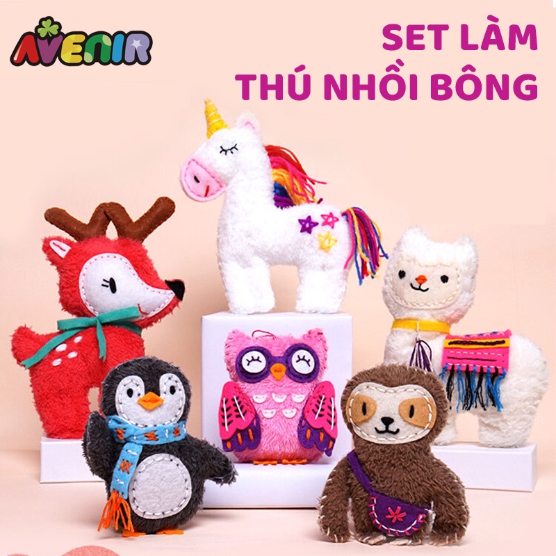 Set May Thú Bông Đầu Đời Cho Bé chính hãng Avenir phù hợp cho bé làm từ 3 Tuổi