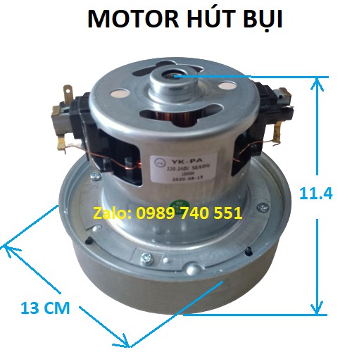 Motor động cơ máy hút bụi công suất 1200w đến 1800w 220V