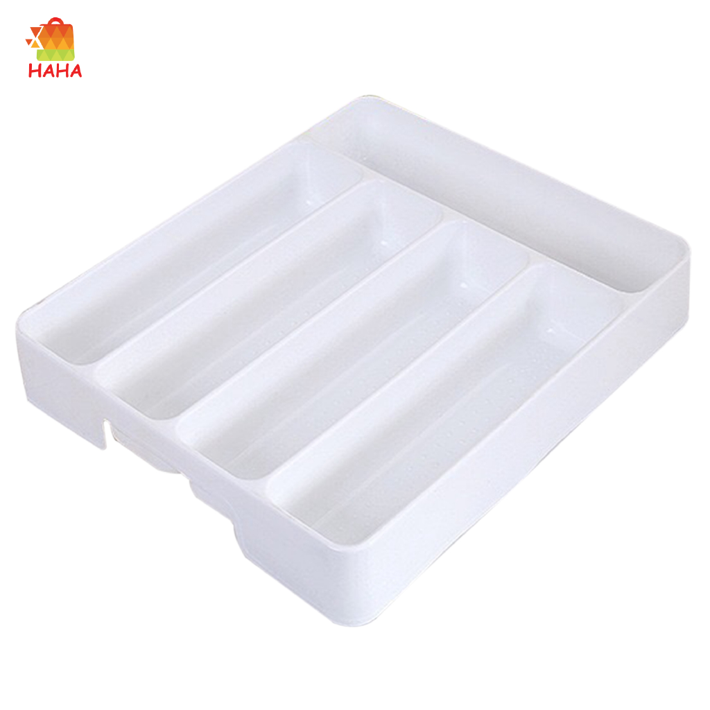 Khay trắng đựng dao muỗng đũa nĩa tách biệt cho ngăn kéo
