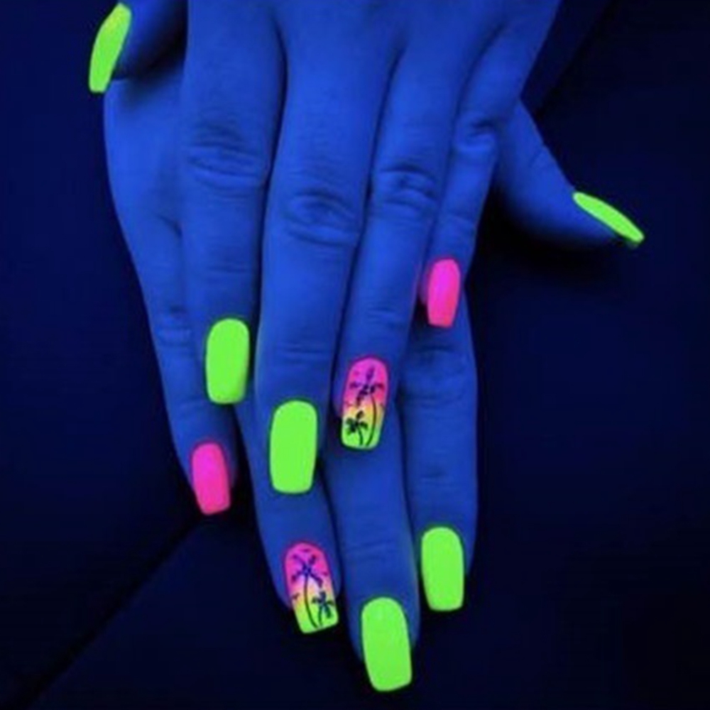 Miếng dán trang trí móng tay họa tiết cây dừa biển sành điệu