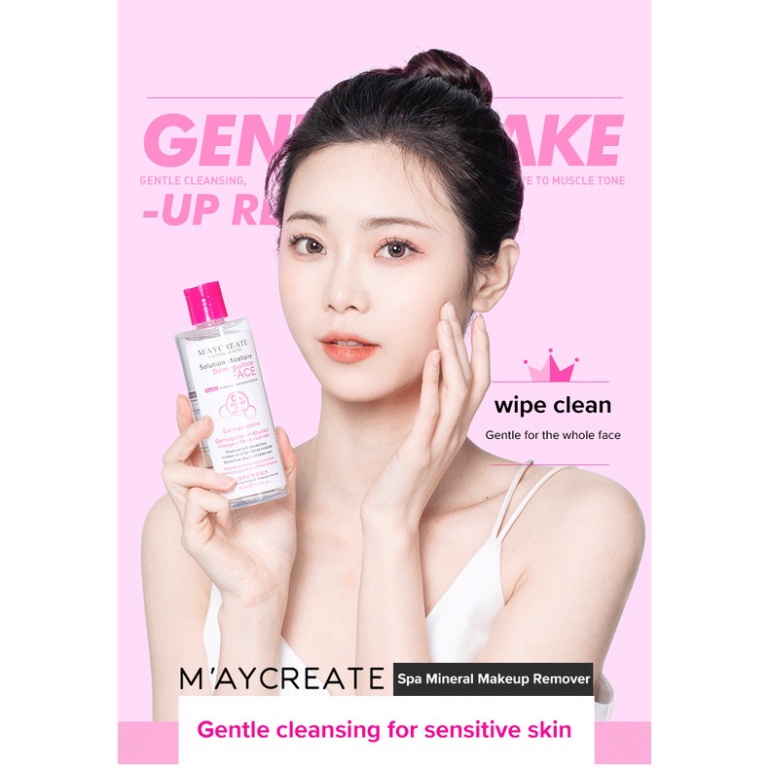 Nước tẩy trang Maycreate 300ml Nước tẩy trang cho da dầu mụn, sạch sâu, dịu nhẹ DANA