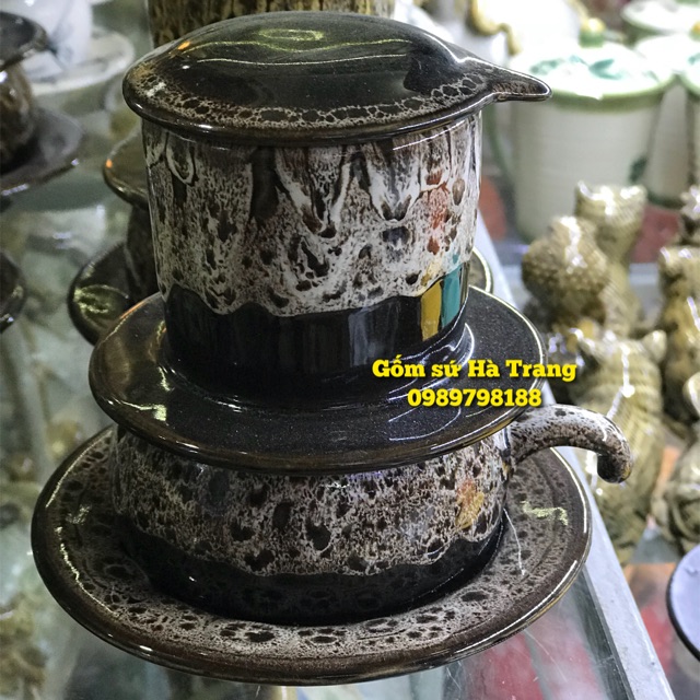 Phin pha cafe men hoả biến Gốm sứ Bát Tràng cao cấp