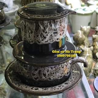 Phin pha cafe men hoả biến  Gốm sứ Bát Tràng cao cấp