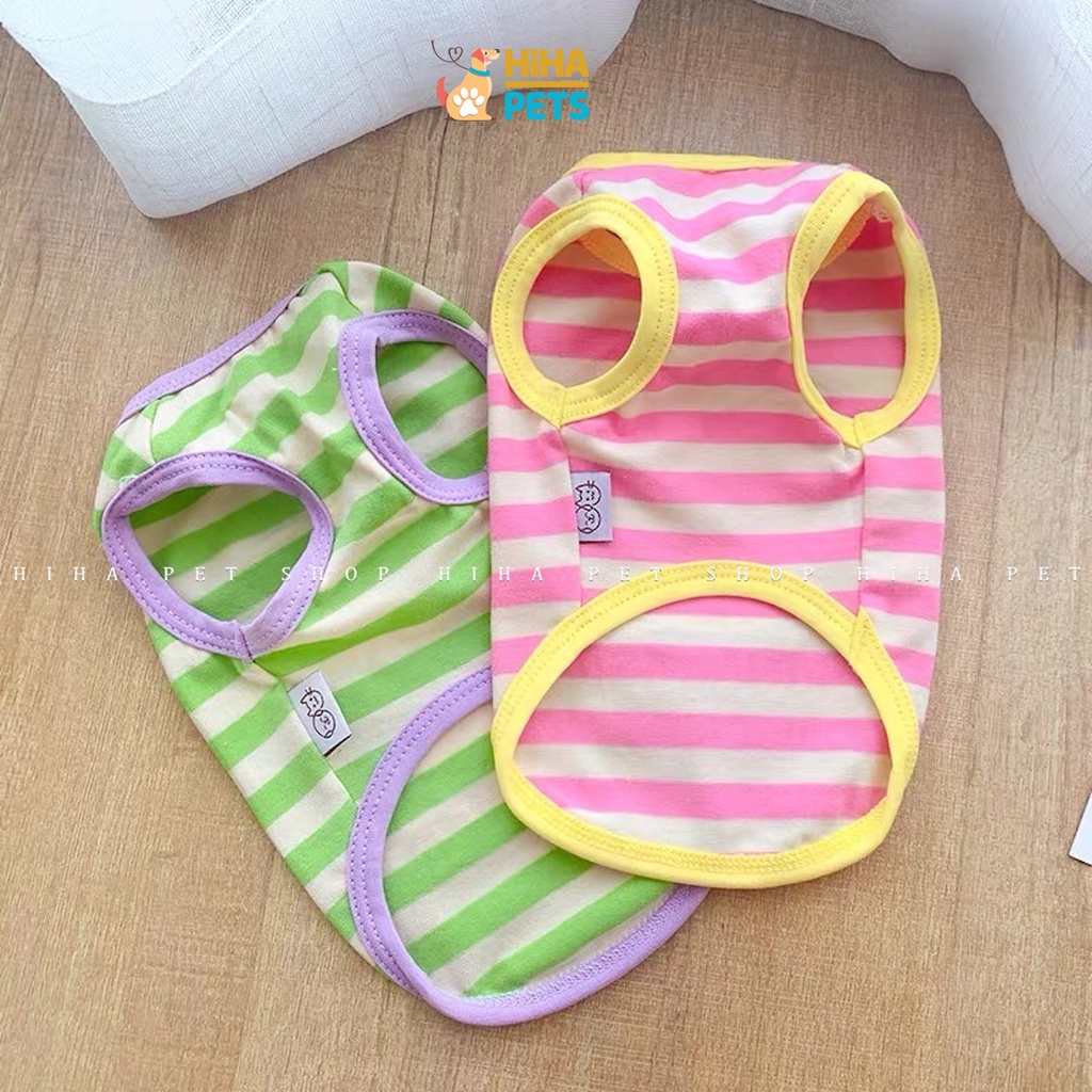 Áo Thun Ba Lỗ Cún Mèo Chất Liệu Thun Cotton Mát Mẻ Mùa Hè Quần Áo Thú Cưng Thời Trang Cao Cấp Hihapet.