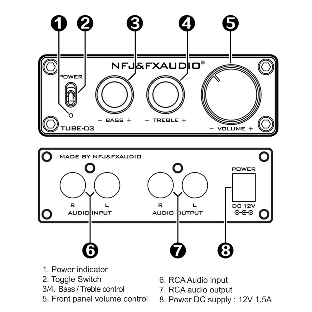 Đầu máy khuếch đại âm thanh mini fx-audio 6 K4 thay thế