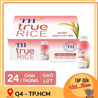 Nước gạo lứt th true rice chai 300ml x 24 chai - tạp quá chú kim