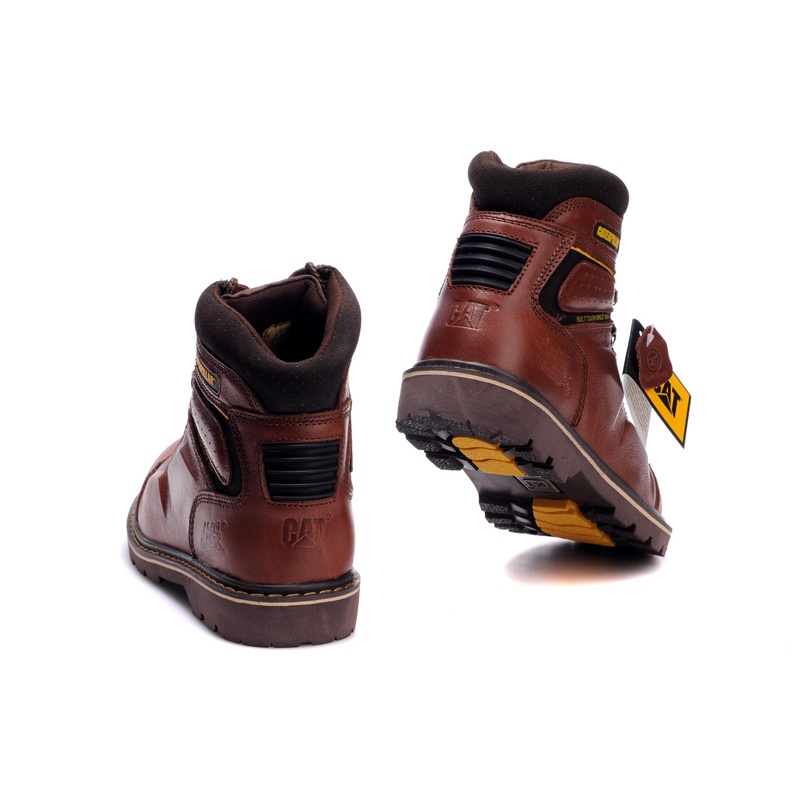 Caterpillar Safty Shoes Steel Toe Men's Work Boots Outdoor Hiking Boots Genuine Leather