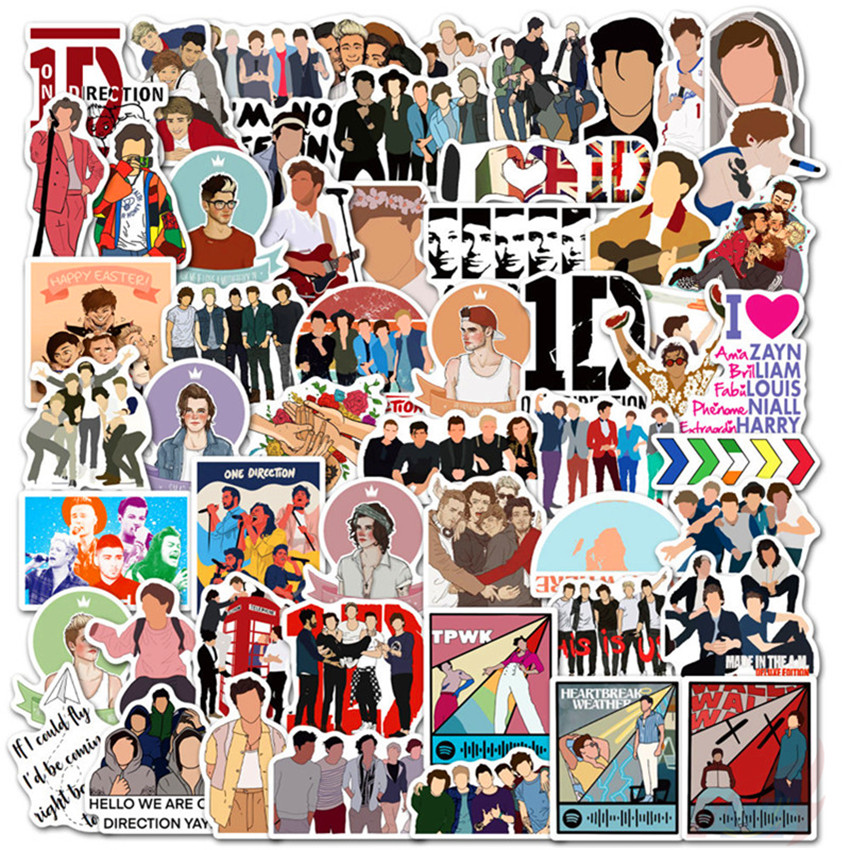 ❉ One Direction 1D - Series 02 Pop Music Band Stickers ❉ 50Pcs/Set Louis Tomlinson Harry Edward Styles Liam Payne Niall James Horan DIY Fashion Mixed Doodle Decals Stickers