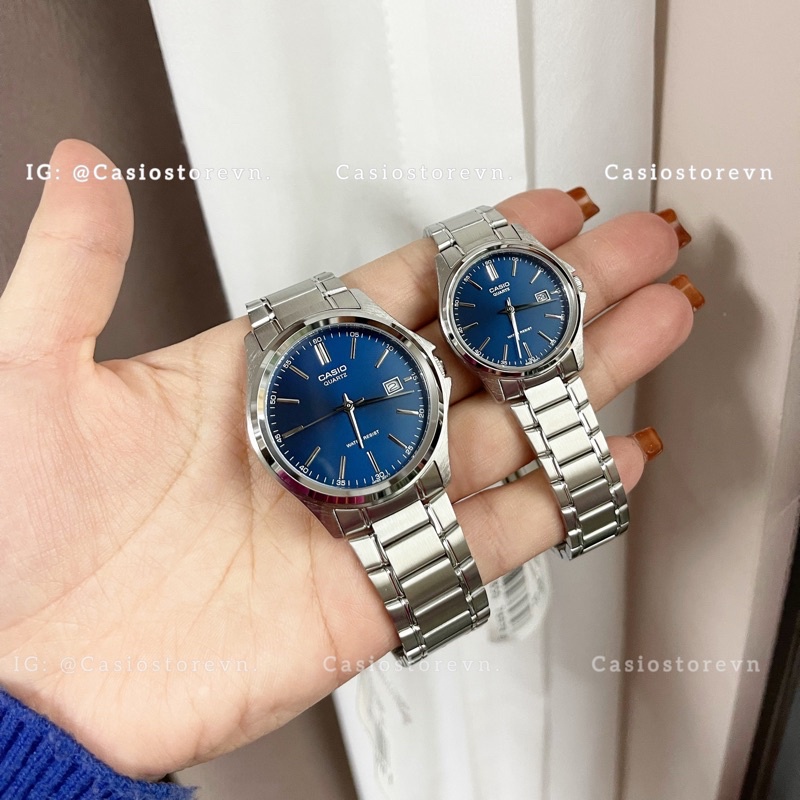 Đồng hồ Nam Nữ Casio LTP MTP-1183A mặt kim dây thép - chính hãng