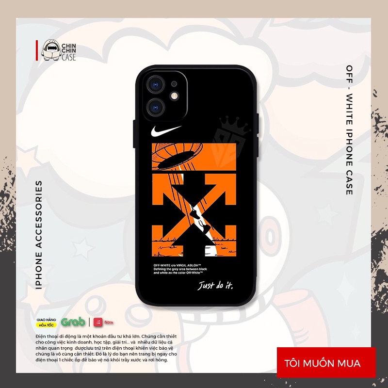 Ốp lưng iPhone Off White chống sốc cho iPhone 6/6pl/6s/6spl/7/7pl/8/8pl/x/xs/11/12/13/pro/max - Chinchincase