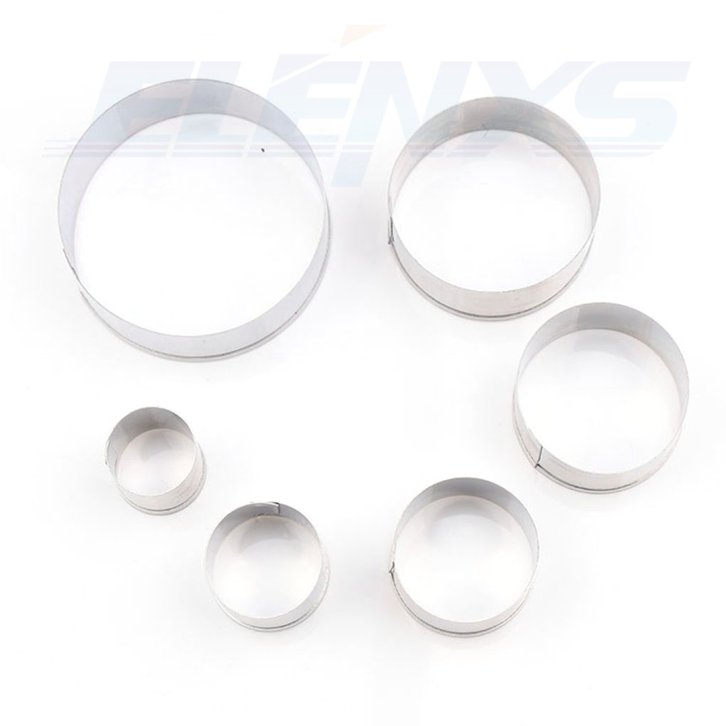 Set 6 khuôn làm bánh hình tròn xinh xắn