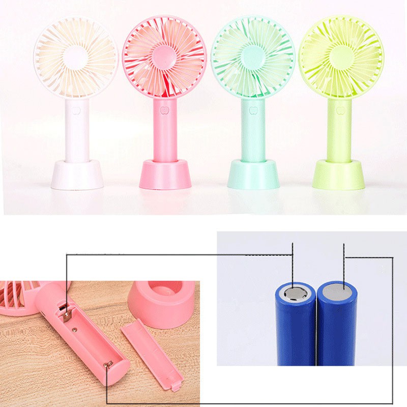 Quạt cầm tay N9 mini tích điện có đế để bàn sạc USB tặng kèm Pin QTDMN | BigBuy360 - bigbuy360.vn