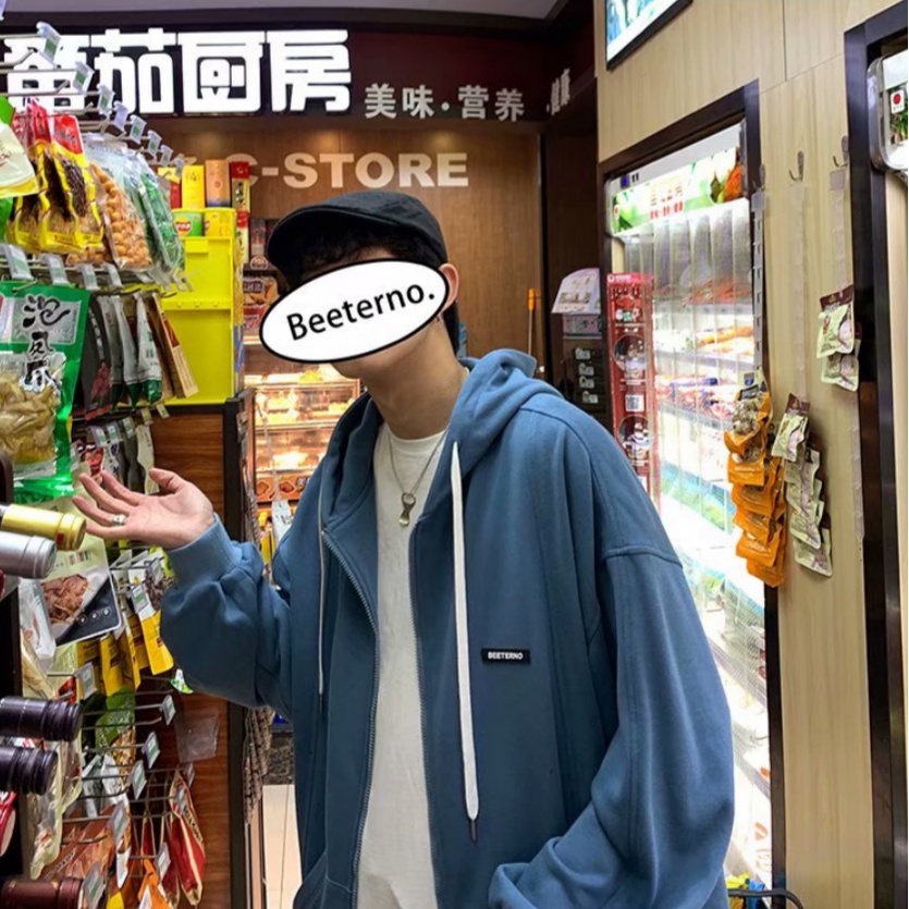 Áo khoác khóa kéo thời trang dành cho nam Áo len Hàn Quốc áo dài tay Nam áo hoodie Simple áo hoodie form rộng Nam Fashion bigsize  hoodie unisex