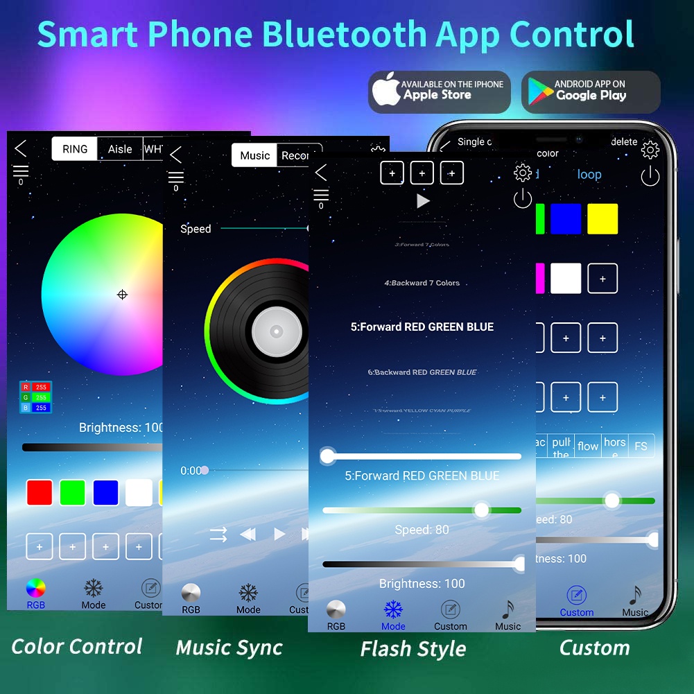 Dây Đèn Led RGB 2835 Bluetooth Điều Khiển USB 5V Trang Trí Đa Năng