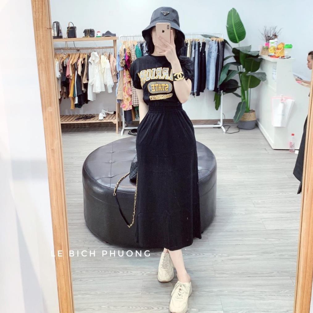 Set đồ nữ cá tính, set váy dài áo thun đi chơi sang chảnh mùa hè đẹp 8A00009 TKBHH | BigBuy360 - bigbuy360.vn