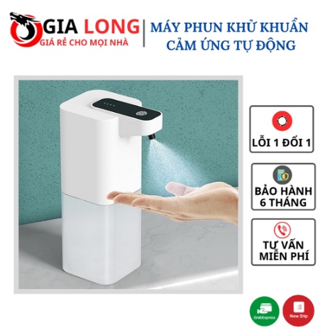 Bình xịt khử khuẩn cảm biến tự động, Máy Sát Khuẩn Bằng Cồn Tự Động Pin Sạc 12000 Lần Sử Dụng 400ML