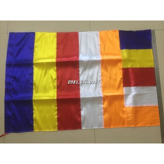 Cờ Phật Giáo 0.7x1.1m cán ngang