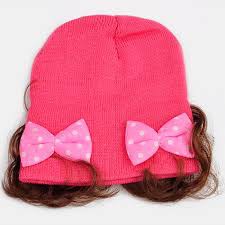 Mũ len cho bé gái kèm tóc giả đáng yêu