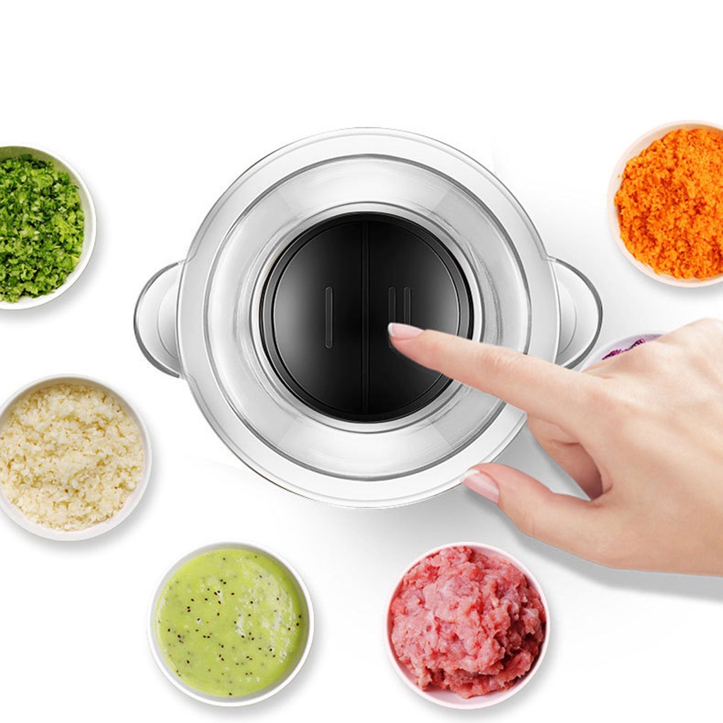 [Hàng Sẵn] Máy xay thịt, máy xay đa năng bằng điện Thép không gỉ 2L 220V 300W cho nhà bếp【Utah054】