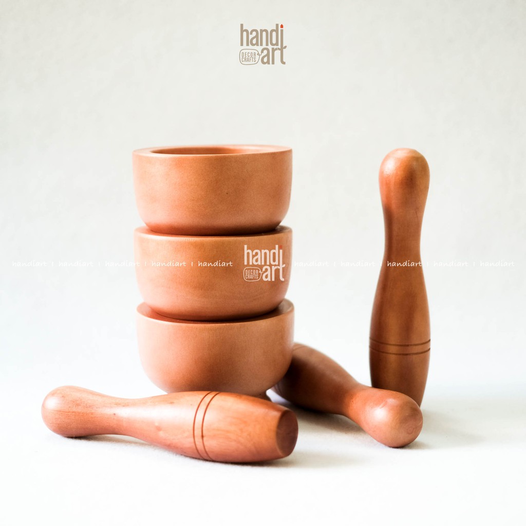 Cối gỗ chày boling- mortar pestle