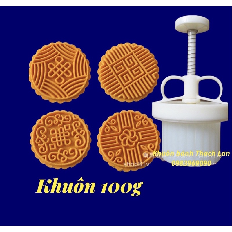 Khuôn lò xo 100g 1 nhấn 4 mặt vân kẻ tròn