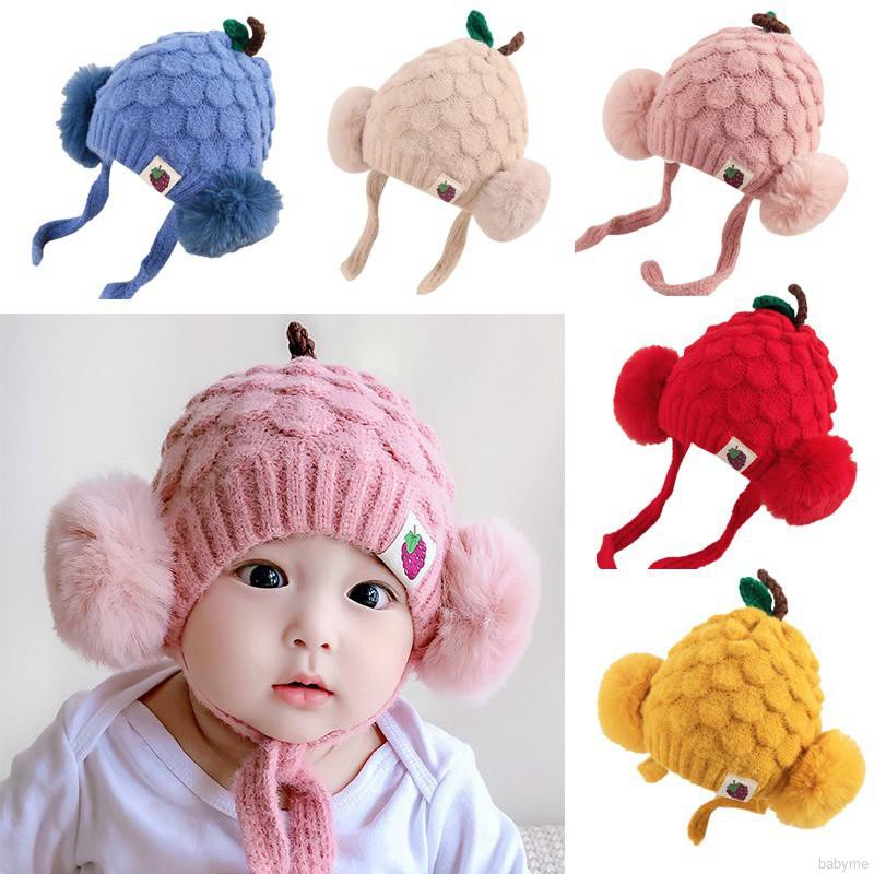 Mũ Trùm Đầu Đính Bóng Lông Thú Đáng Yêu Cho Bé