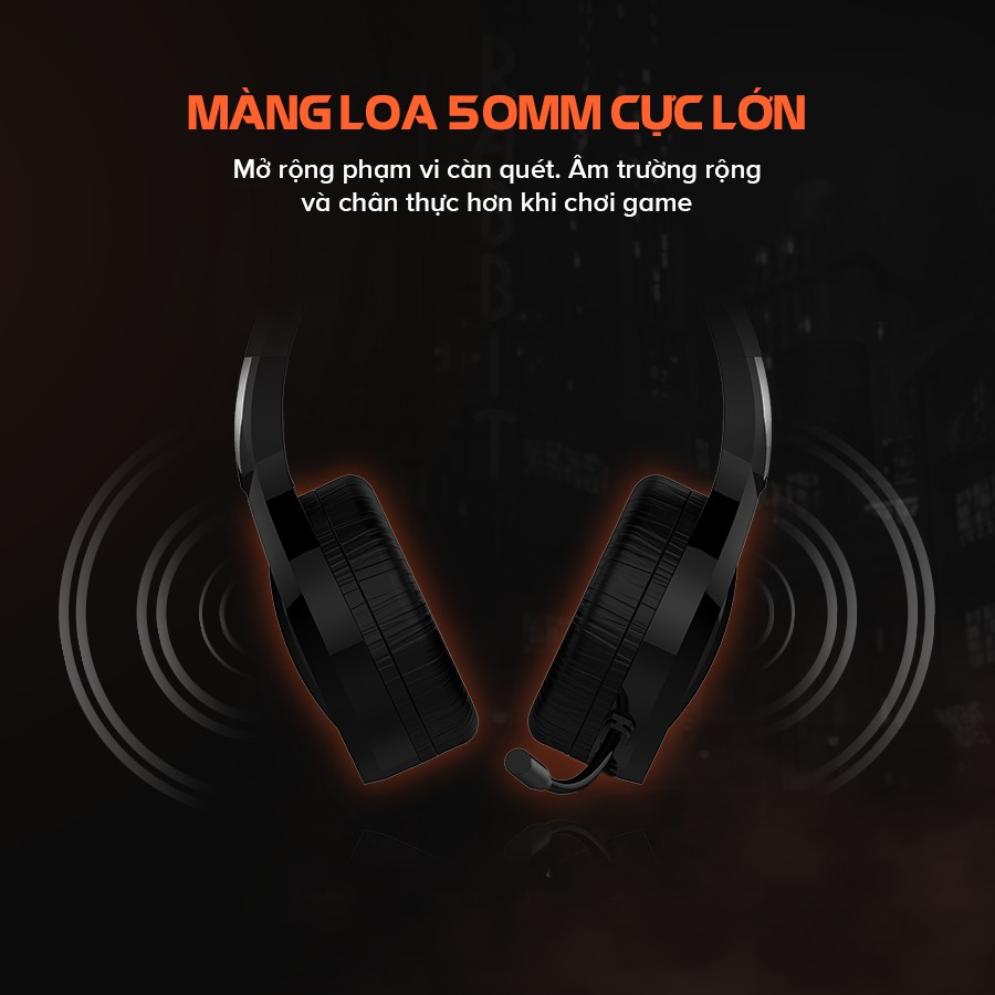 Tai Nghe Gaming Headphone HAVIT H2232D, Driver 50, Đèn RGB, Mic Khử Ồn, Đa Tương Thích - Chính Hãng BH 12 Tháng Dizigear